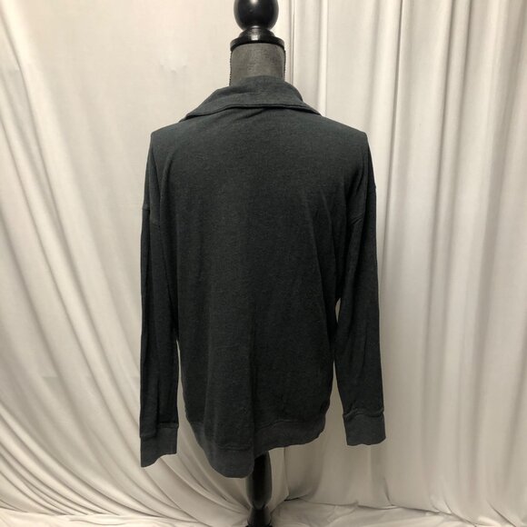 Victorias Secret Sweatshirt Gray Womens Size Medium Partial Zip Pullover - Picture 5 of 10